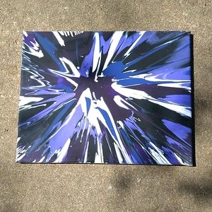 Spin art painting, wall decor.